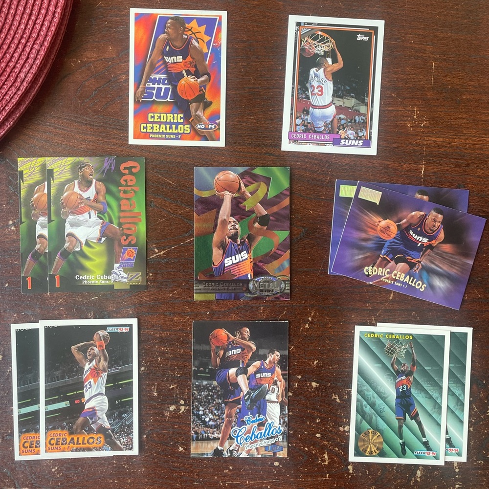 Set of 12 Cedric Ceballos basketball cards ￼Phoenix Suns